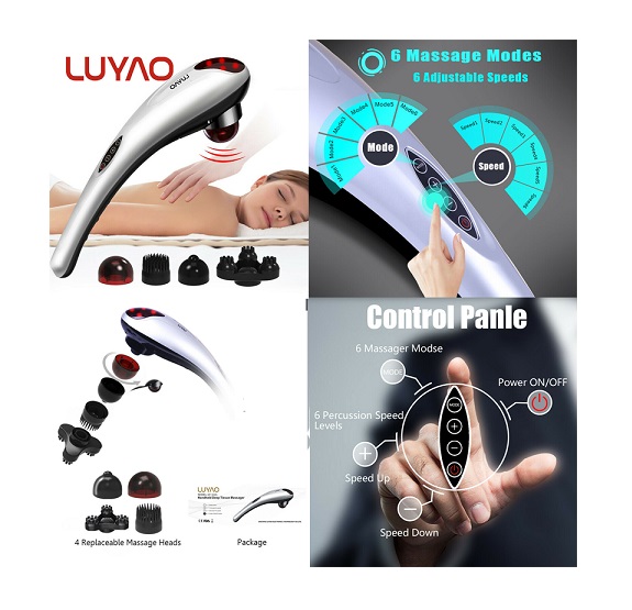  LUYAO Handheld Deep Tissue Massager Percussion Massage